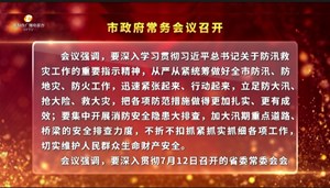 市政府常务会议召开